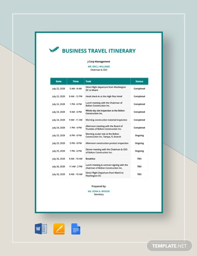 Detail Business Travel Template Excel Nomer 31