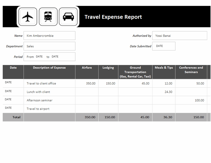 Detail Business Travel Template Excel Nomer 35