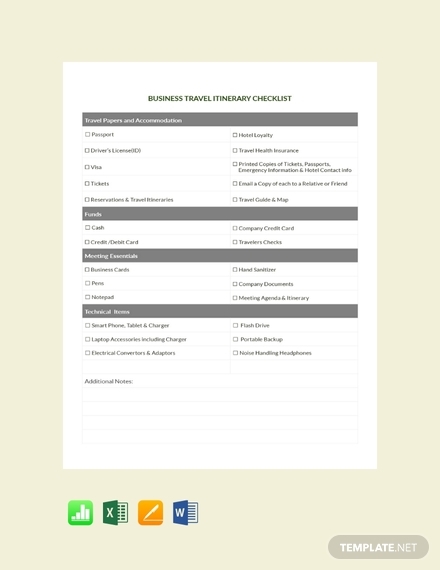 Detail Business Travel Template Excel Nomer 43