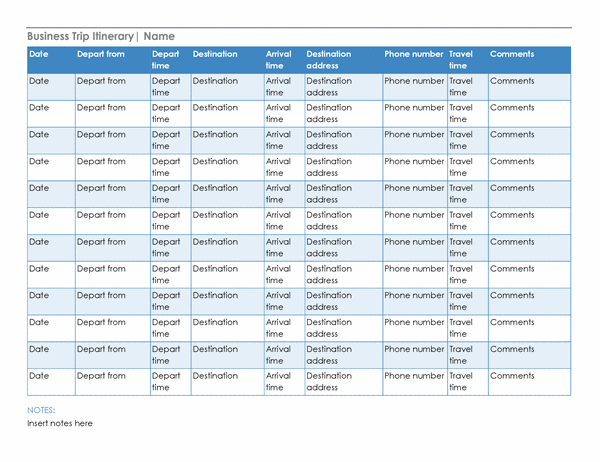 Detail Business Travel Template Excel Nomer 8