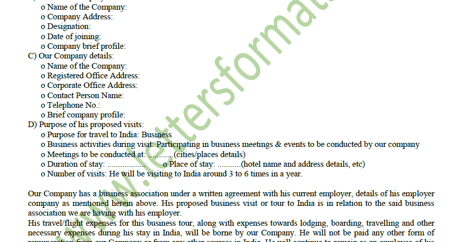 Detail Business Visa Invitation Letter Template Nomer 30