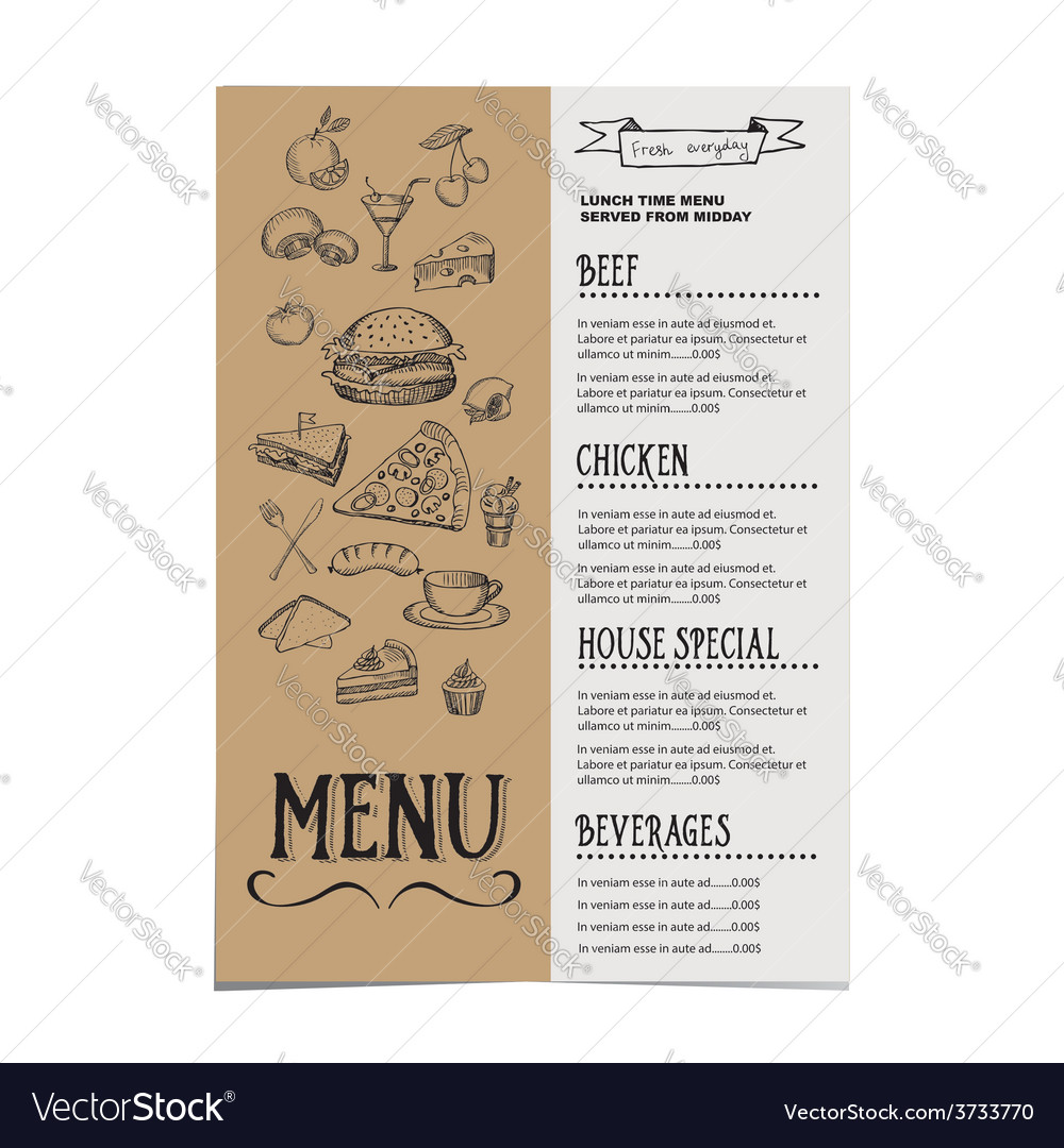 Cafe Menu Template - KibrisPDR