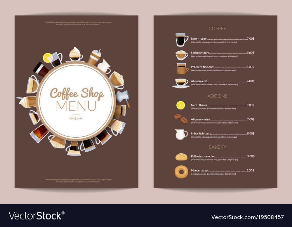 Detail Cafe Menu Template Nomer 12