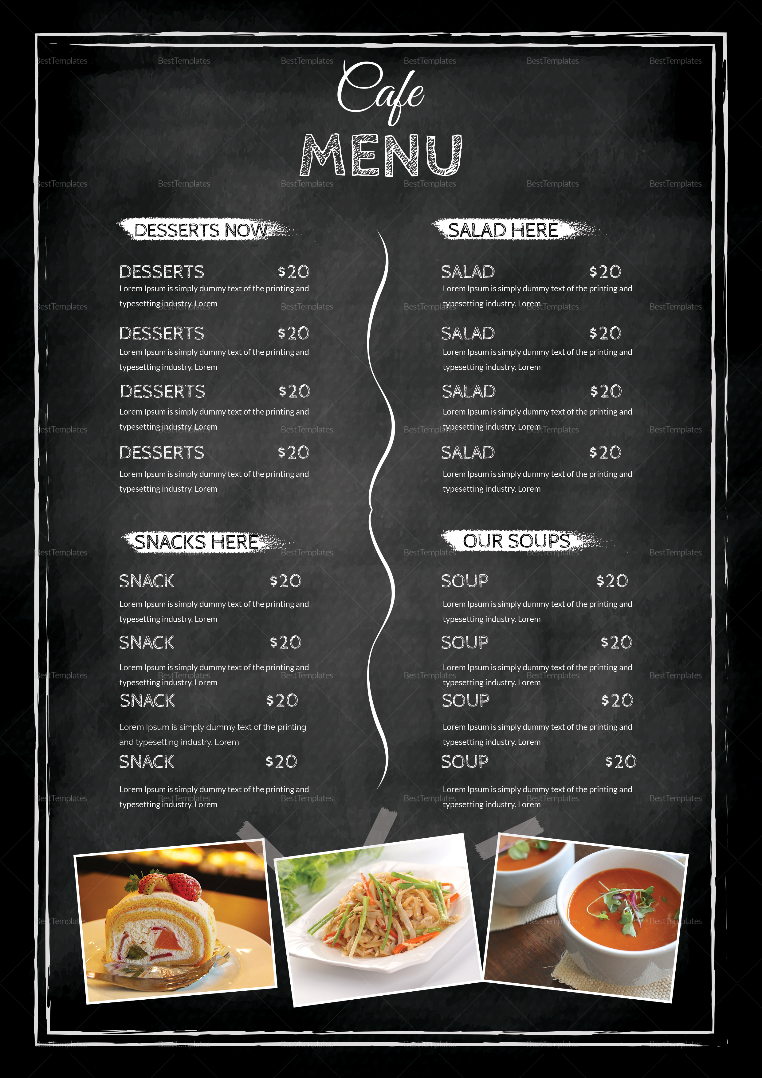 Detail Cafe Menu Template Nomer 15