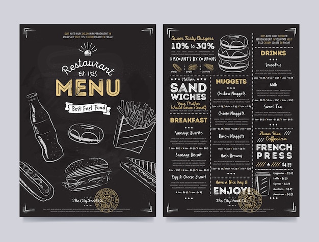 Detail Cafe Menu Template Nomer 28
