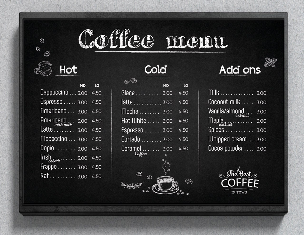 Detail Cafe Menu Template Nomer 32