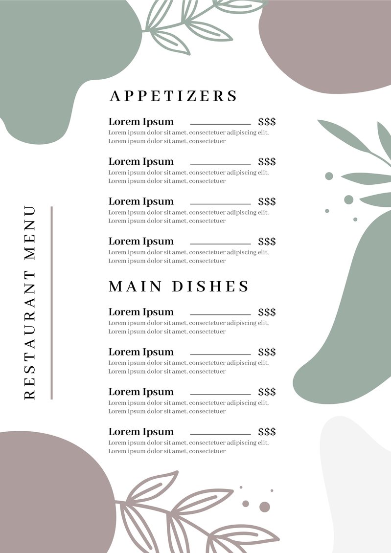 Detail Cafe Menu Template Nomer 44