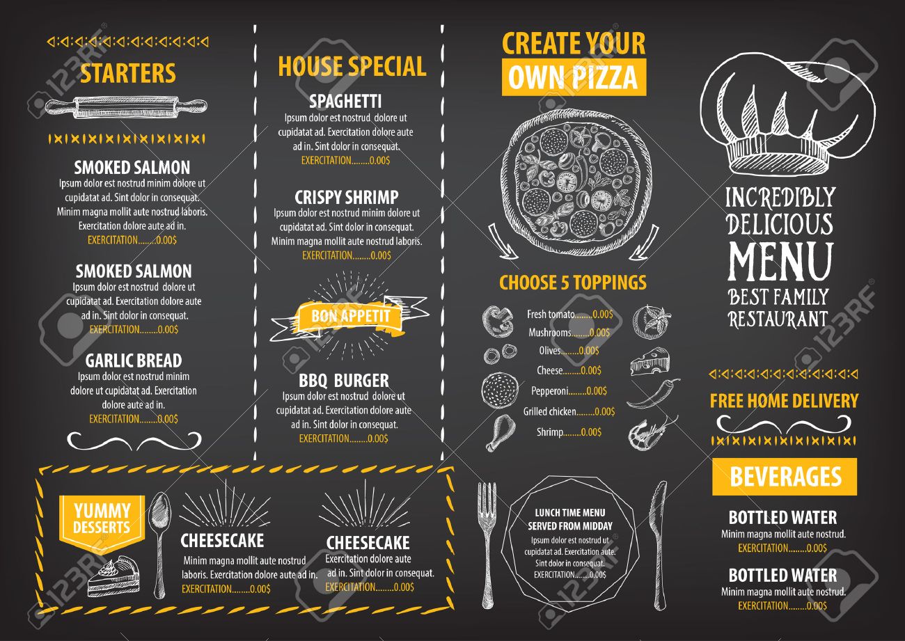 Detail Cafe Menu Template Nomer 45
