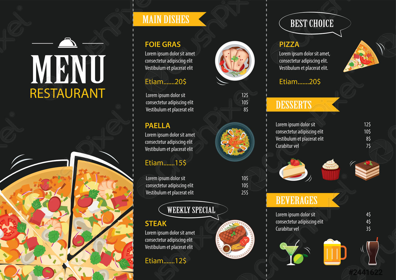 Detail Cafe Menu Template Nomer 47