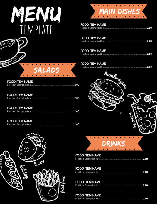 Detail Cafe Menu Template Nomer 9