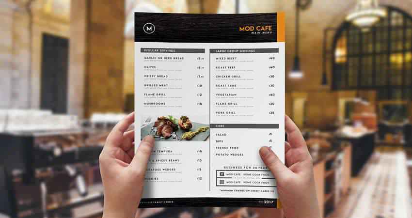 Detail Cafe Menu Template Free Nomer 26