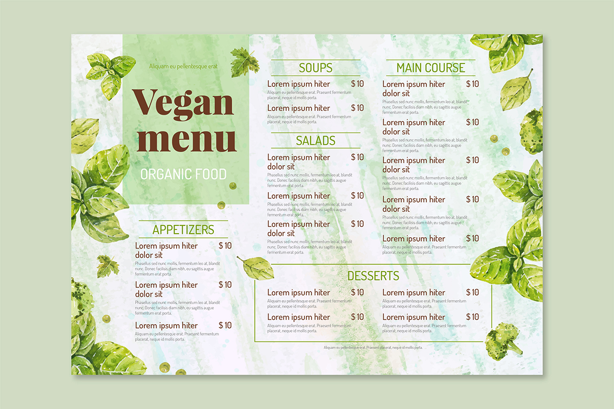 Detail Cafe Menu Template Free Nomer 29