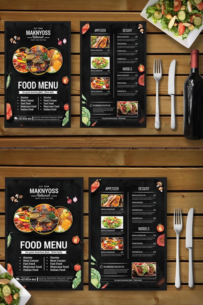 Detail Cafe Menu Template Free Nomer 30