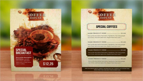 Detail Cafe Menu Template Free Nomer 53