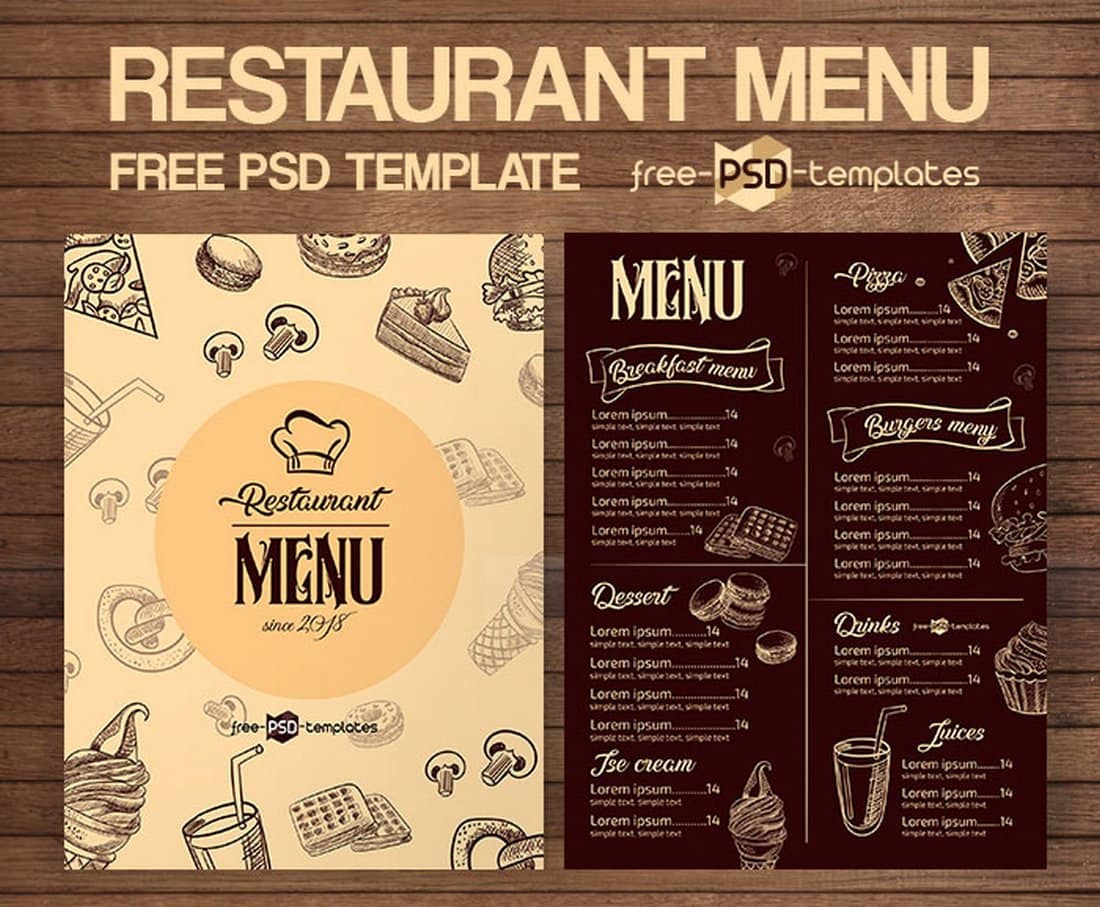 Detail Cafe Menu Template Free Nomer 7