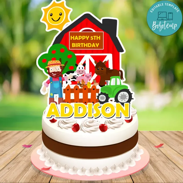 Detail Cake Topper Template Printable Koleksi Nomer 44