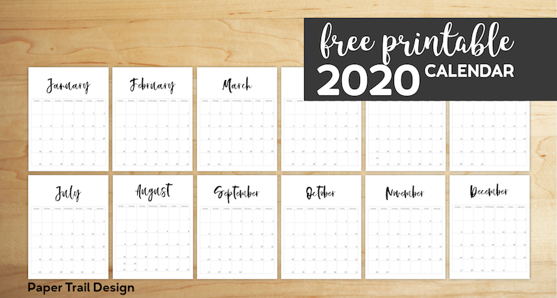 Detail Calendar 2020 Template Nomer 22