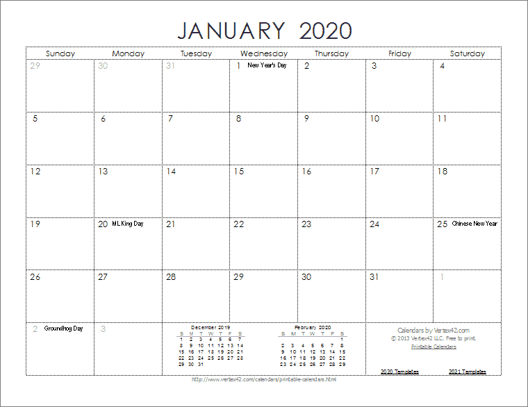 Detail Calendar 2020 Template Nomer 38