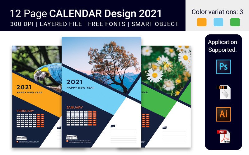 Detail Calendar Design Template Nomer 44