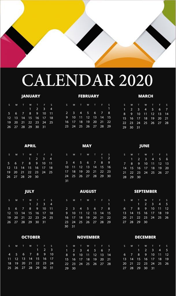 Detail Calendar Template 2020 Nomer 32