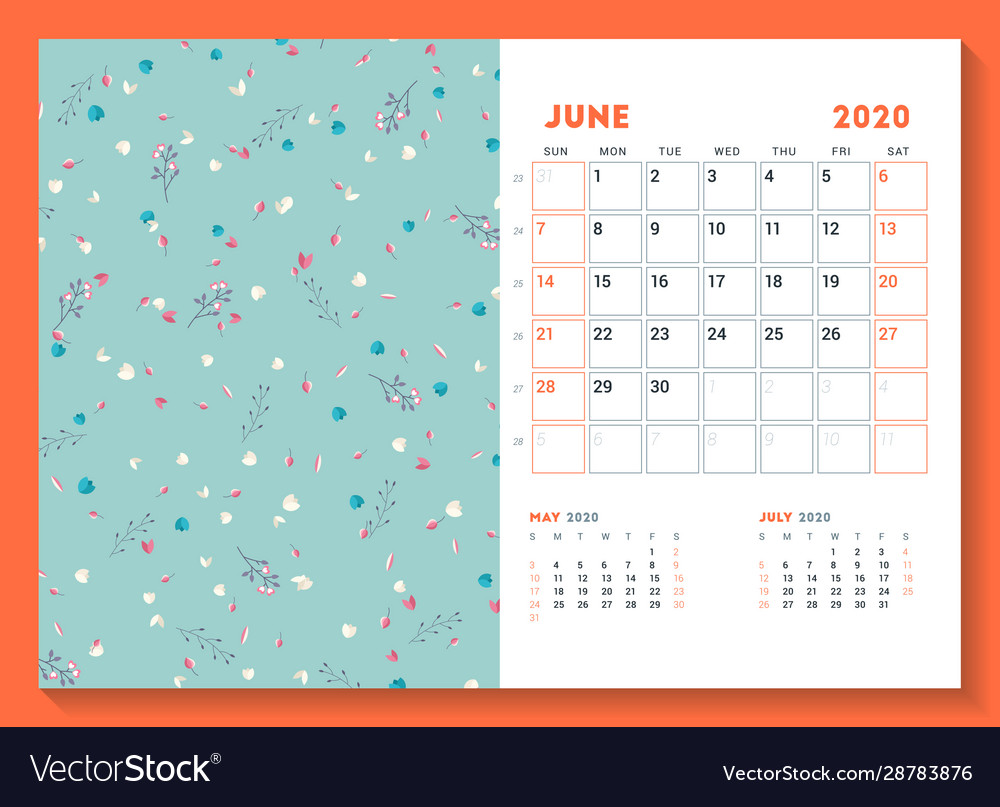 Detail Calendar Template 2020 Nomer 43