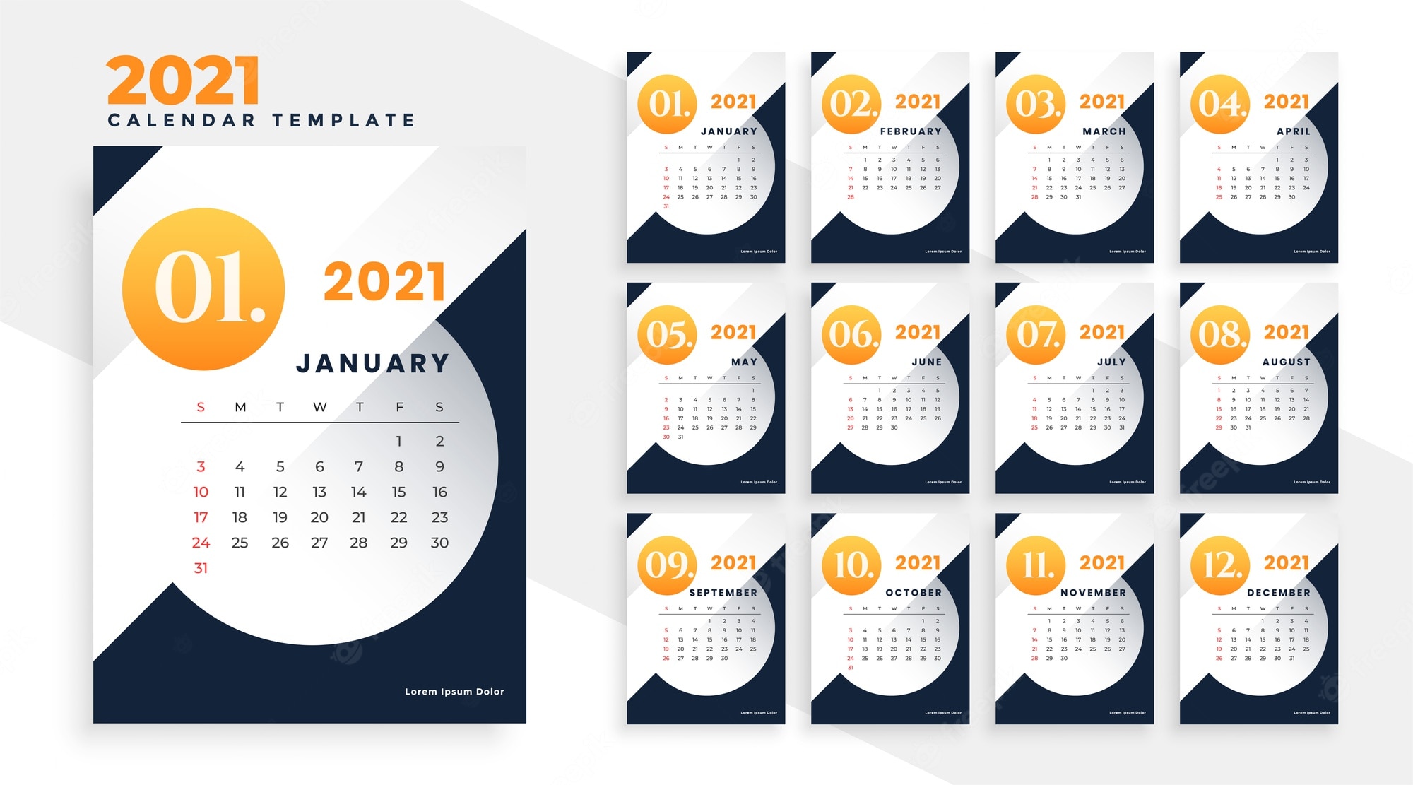 Detail Calendar Template Freepik Nomer 9