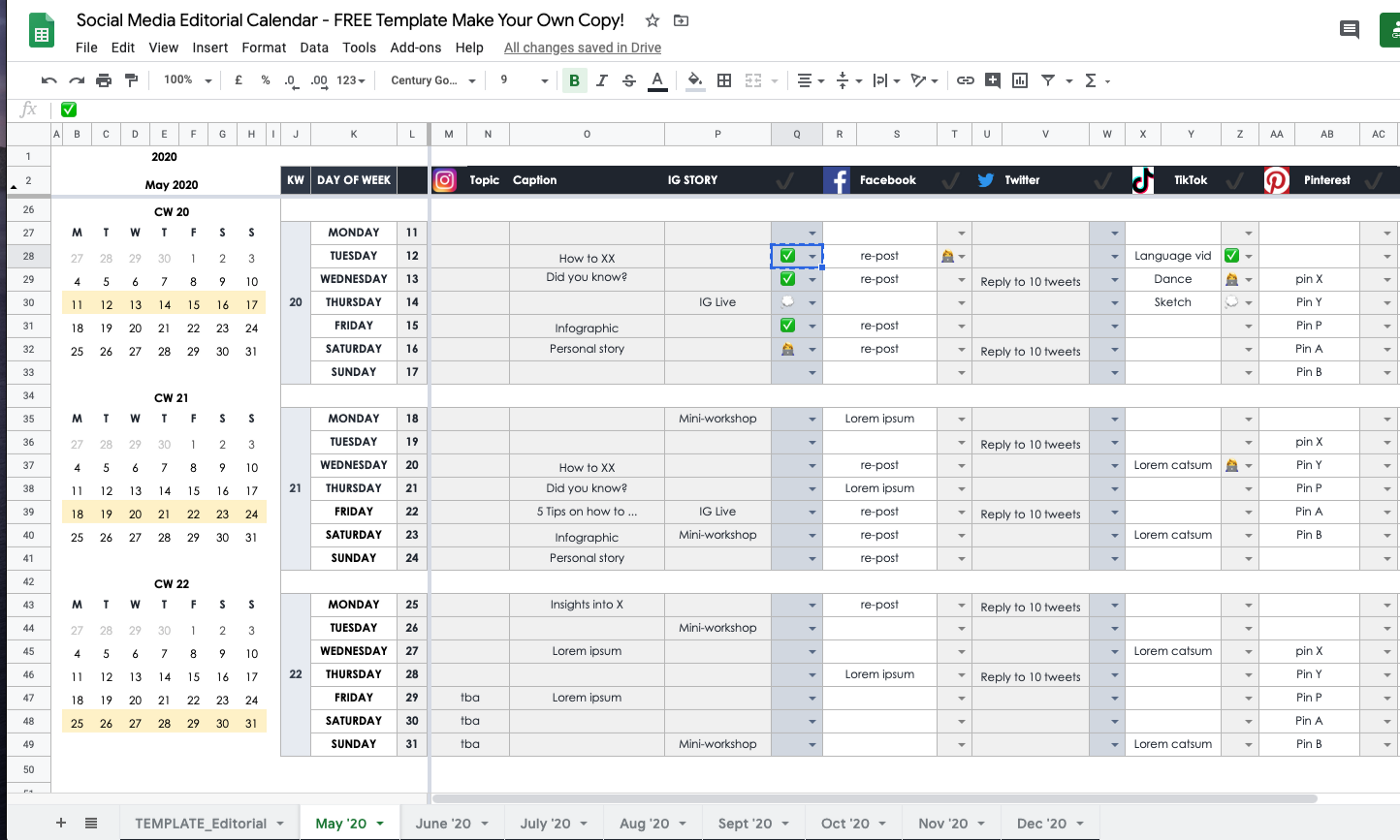 Detail Calendar Template Sheets Nomer 19