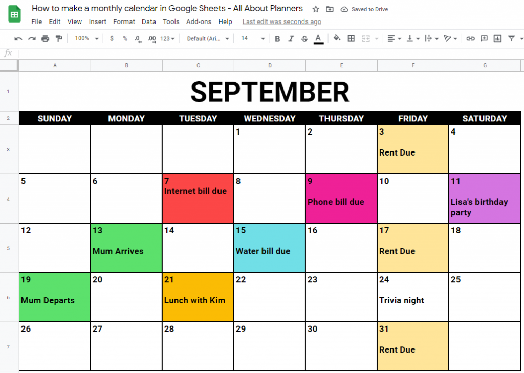 Detail Calendar Template Sheets Nomer 7