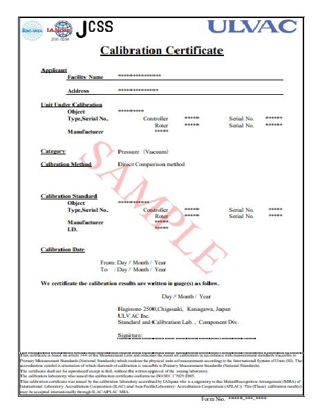 Detail Calibration Certificate Template Nomer 11