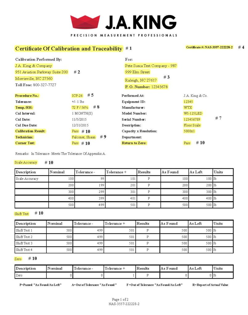 Detail Calibration Certificate Template Nomer 12