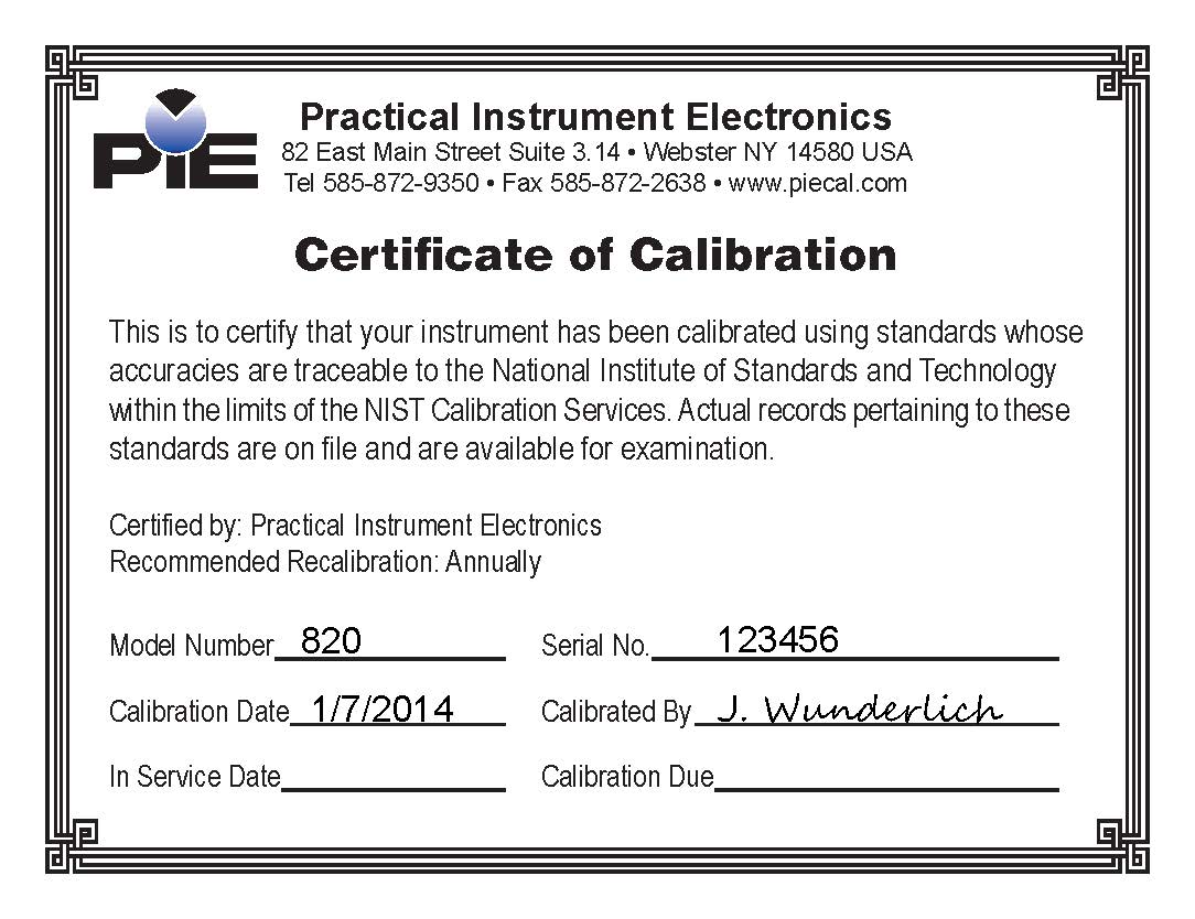 Detail Calibration Certificate Template Nomer 28