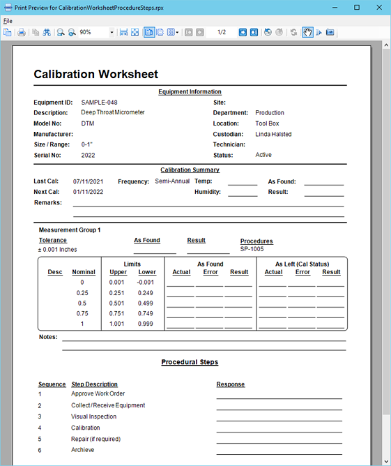 Detail Calibration Certificate Template Nomer 32