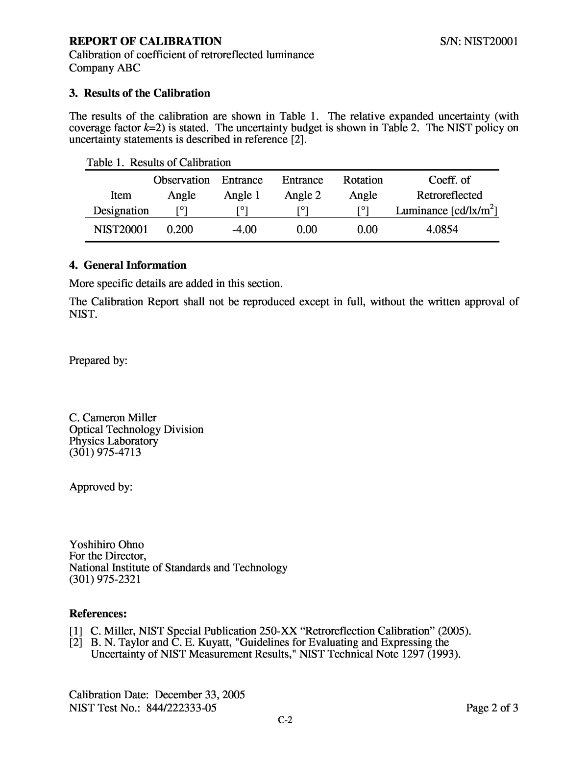 Detail Calibration Certificate Template Nomer 34