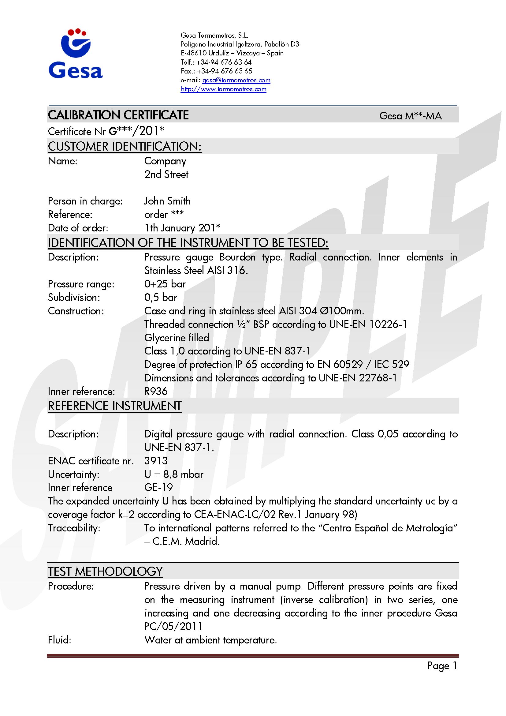 Detail Calibration Certificate Template Nomer 40