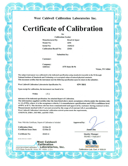 Detail Calibration Certificate Template Nomer 6