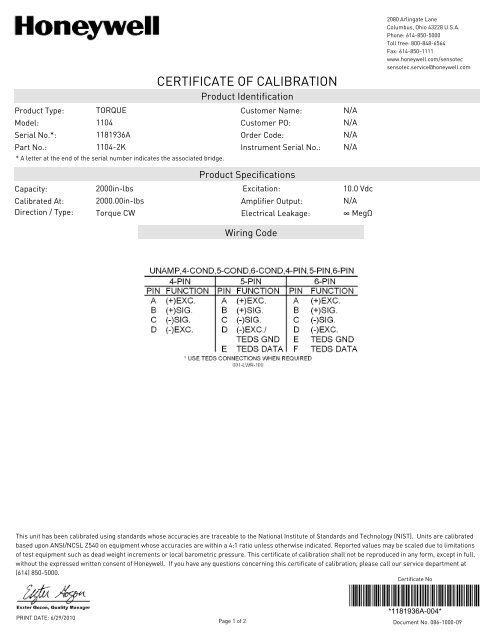 Detail Calibration Certificate Template Nomer 43