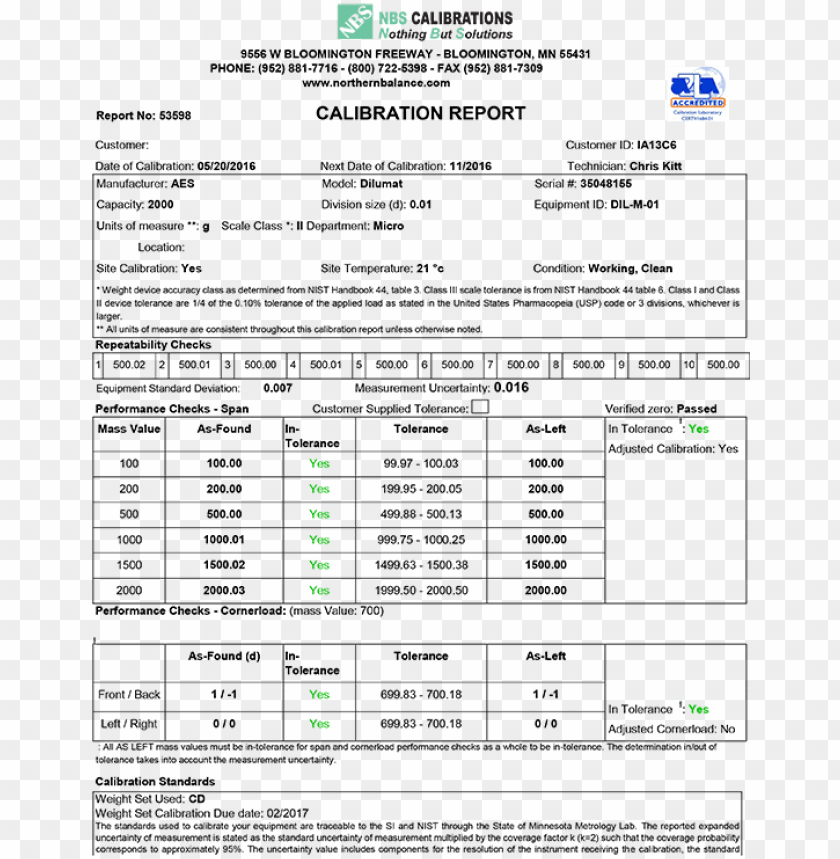 Detail Calibration Certificate Template Nomer 10