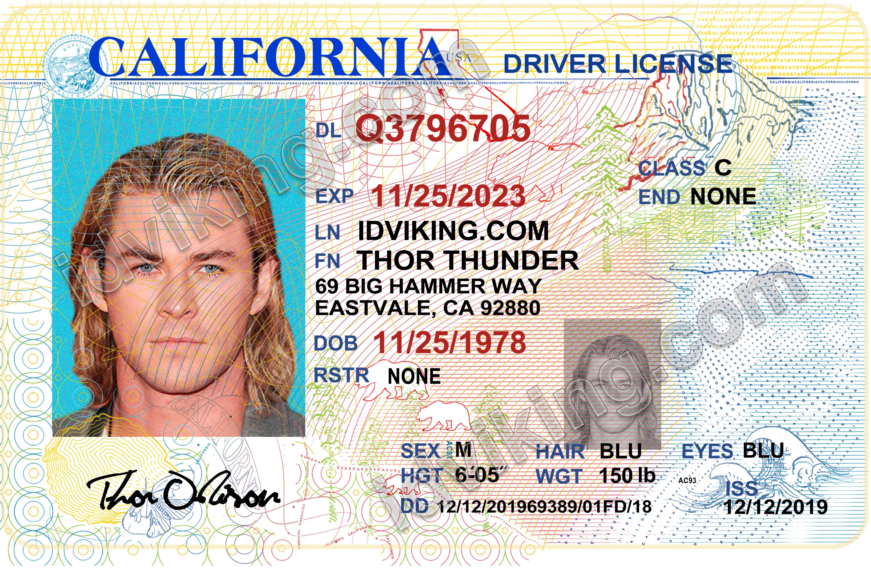 Detail California Driver License Template Psd Nomer 12