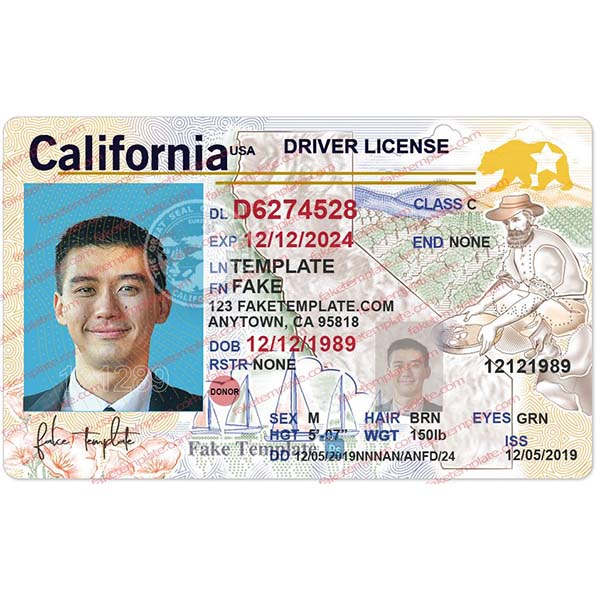 Detail California Driver License Template Psd Nomer 19