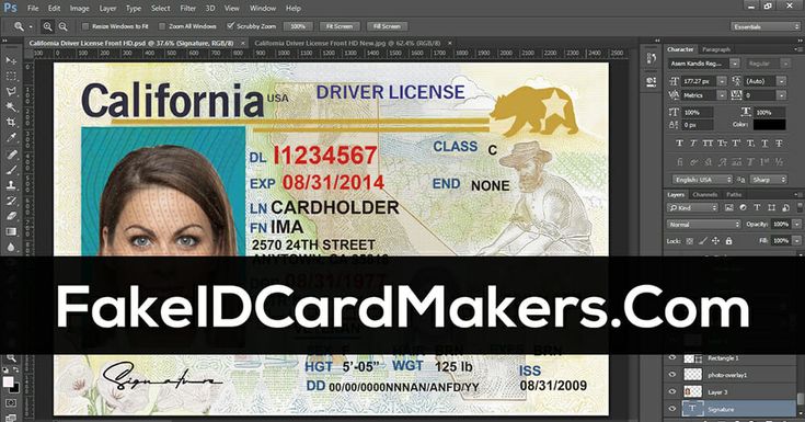 Detail California Driver License Template Psd Nomer 24