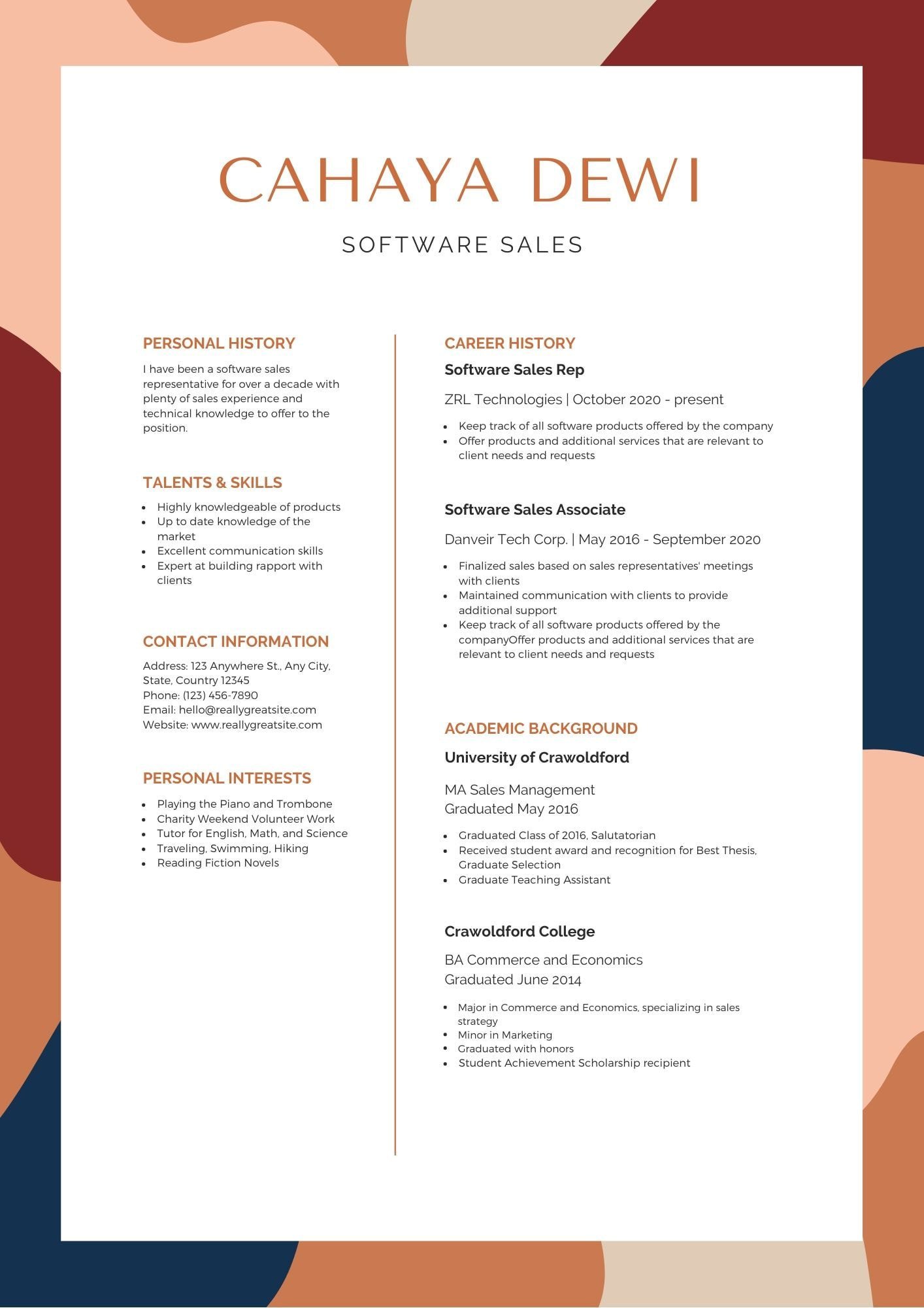 Detail Canva Cv Template Nomer 30