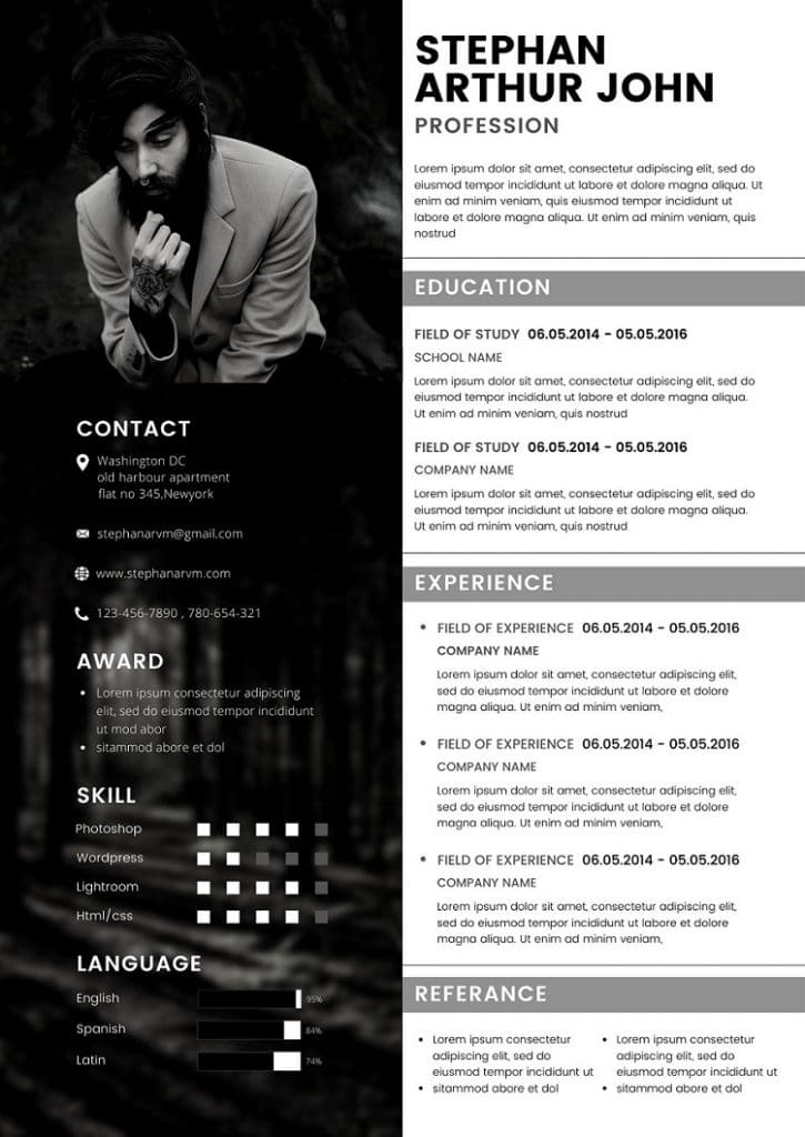 Detail Canva Cv Template Nomer 39