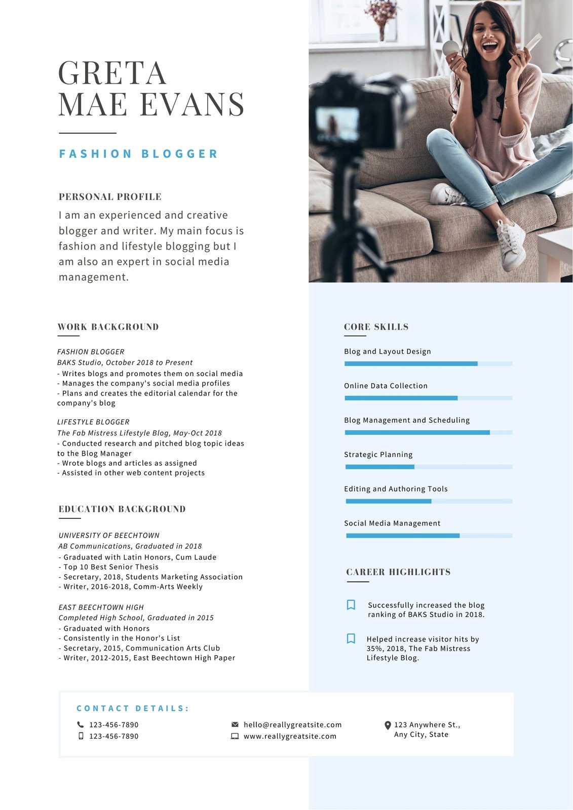 Detail Canva Cv Template Nomer 5