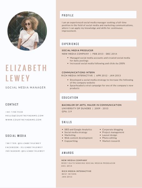 Detail Canva Template Cv Nomer 7