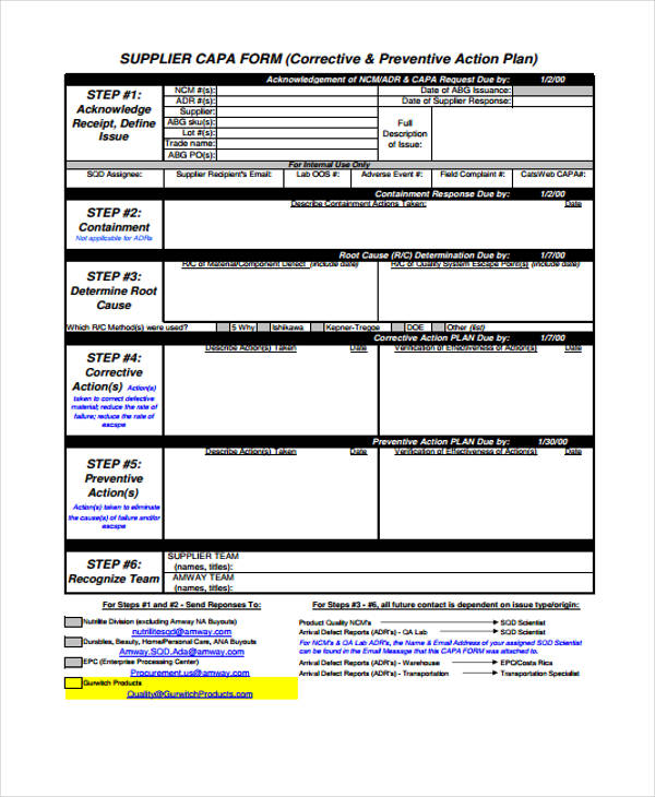 Detail Capa Report Template Nomer 16