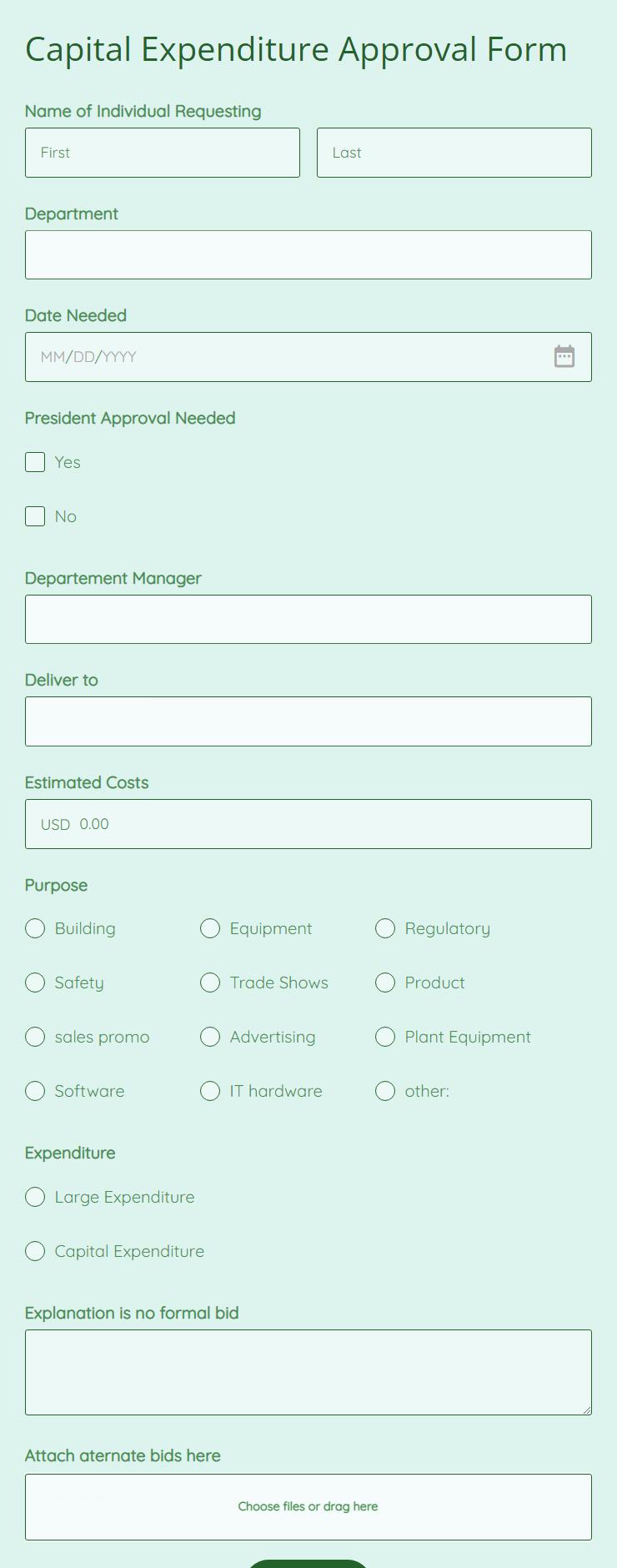 Detail Capex Request Form Template Nomer 17