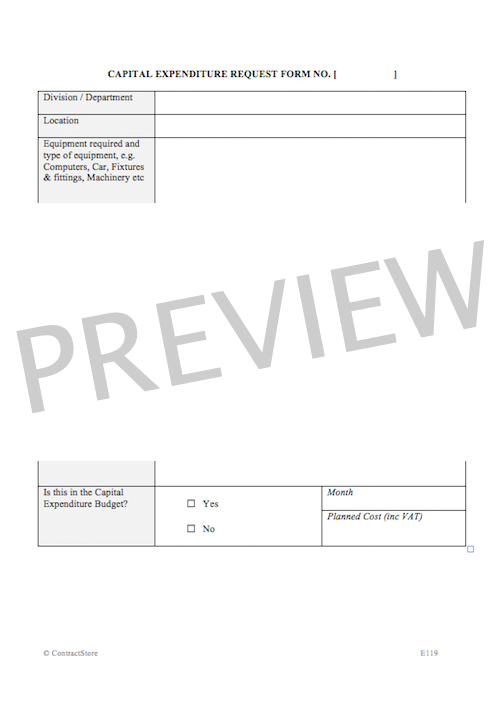 Detail Capex Request Form Template Koleksi Nomer 20