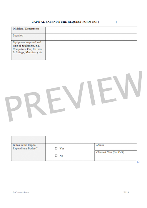 Detail Capex Request Form Template Nomer 20