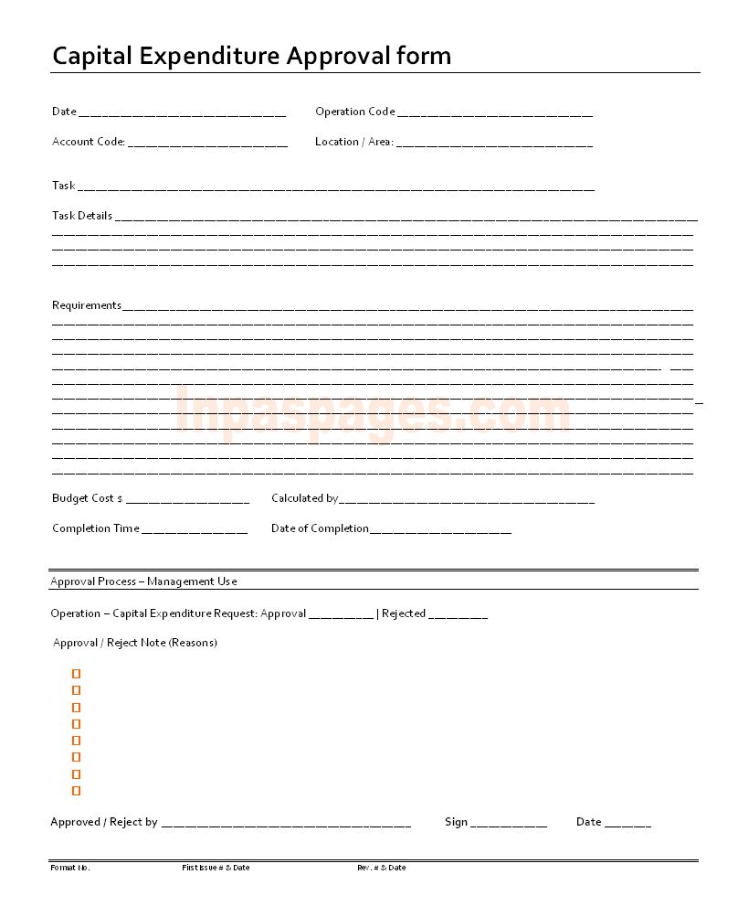 Detail Capex Request Form Template Koleksi Nomer 5