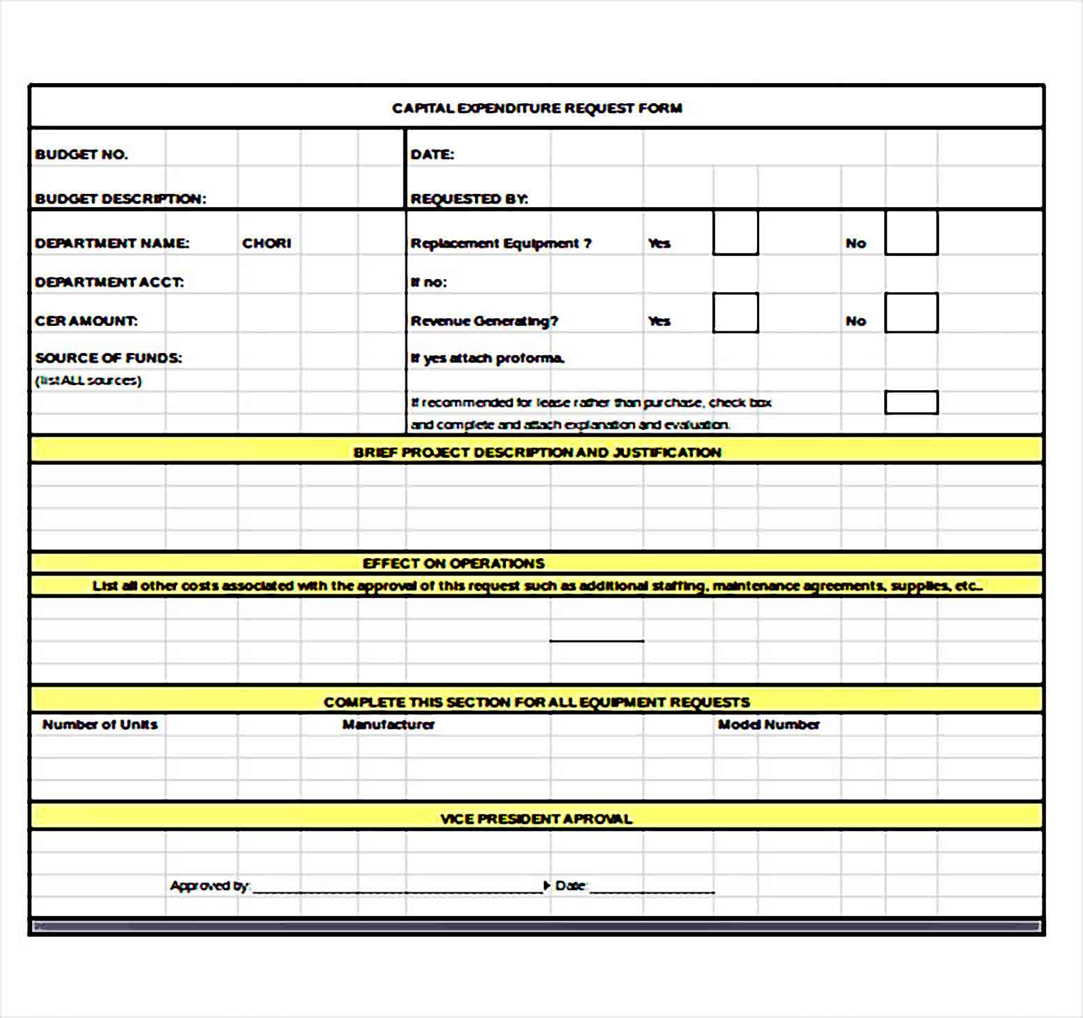 Detail Capex Request Form Template Nomer 35